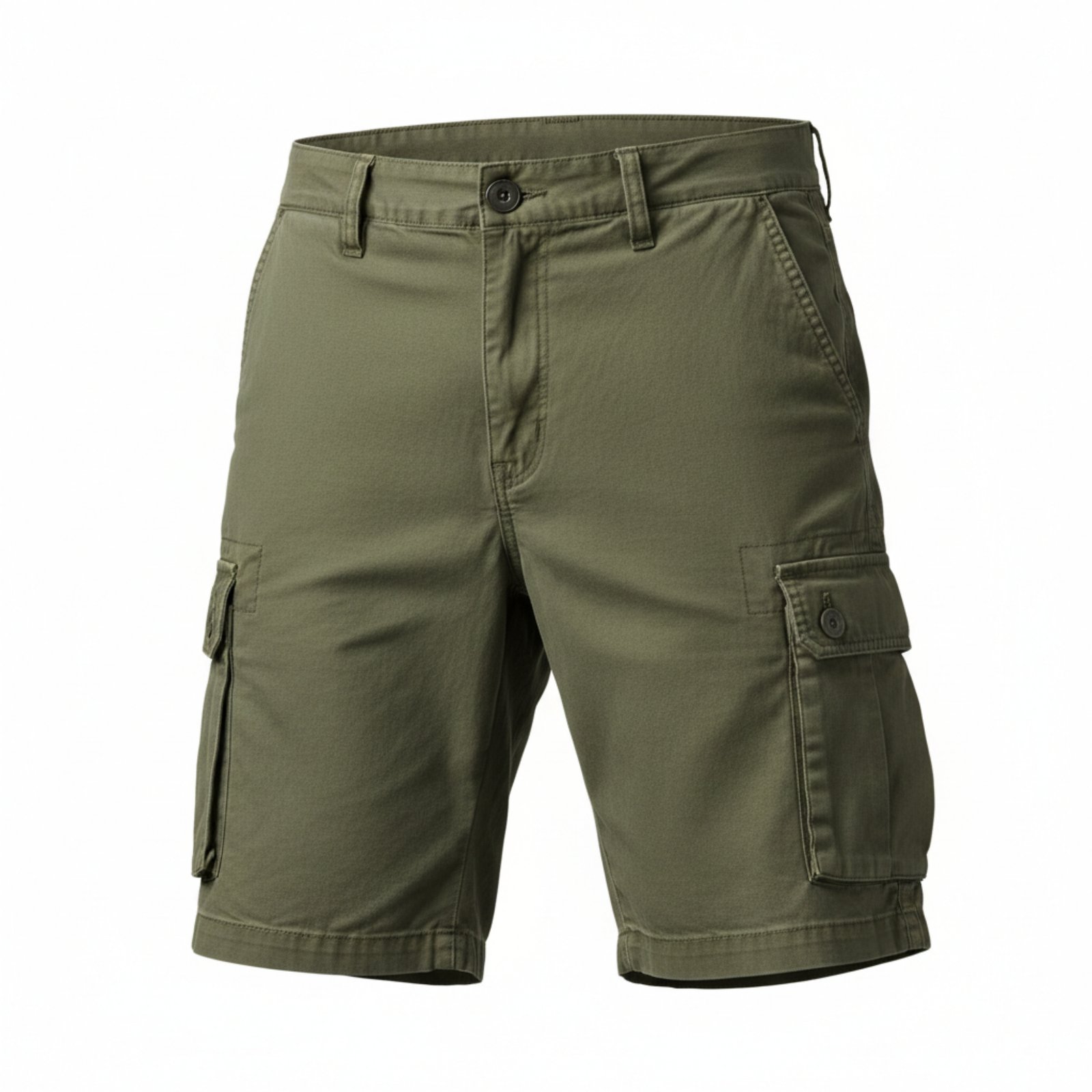 Casual cargo shorts olive green Mens-Casual-Short-1 - Image 1