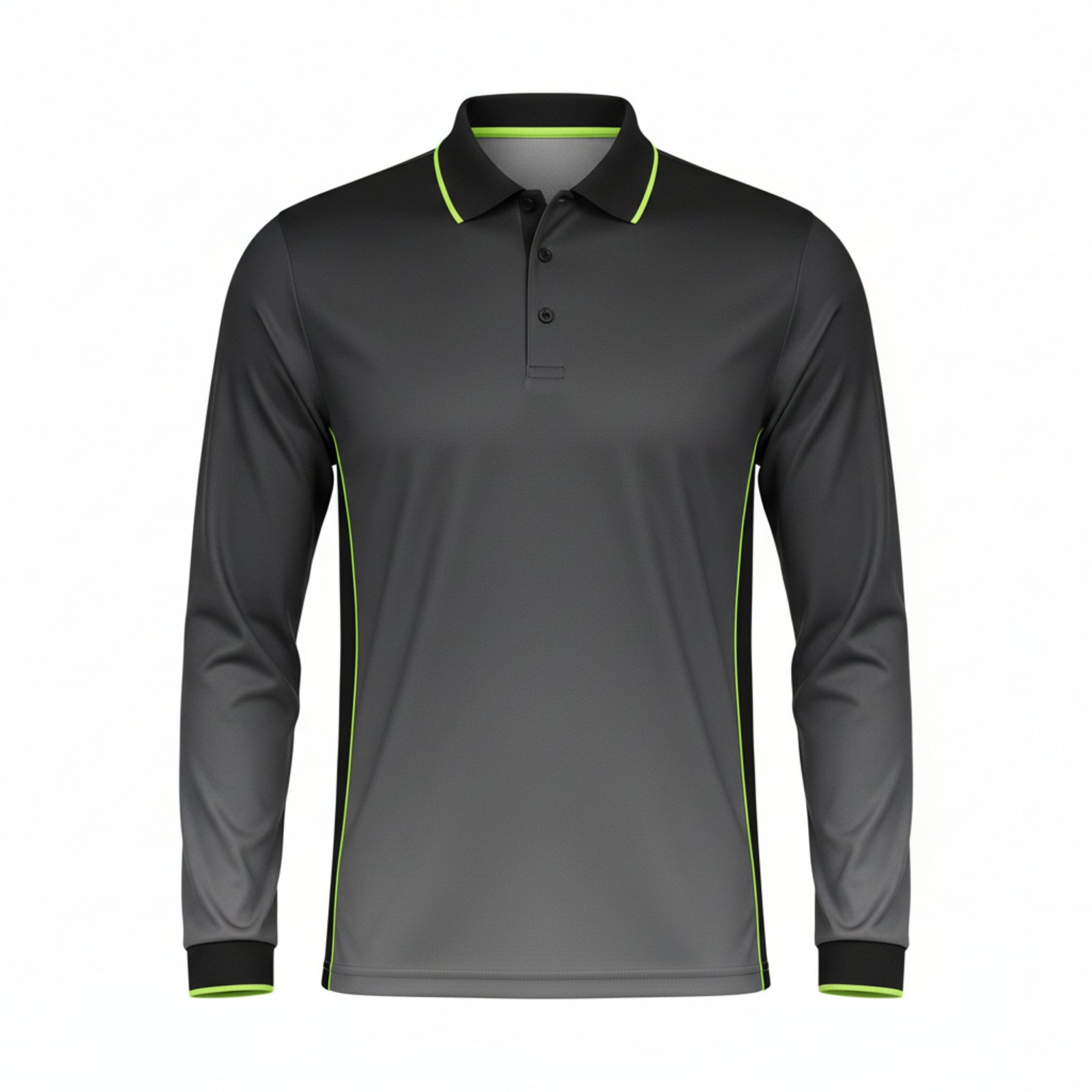 Long sleeve polo sublimation design 4 Mens-Casual-Full-Seleeve-Polo-Shirt-3 - Image 1