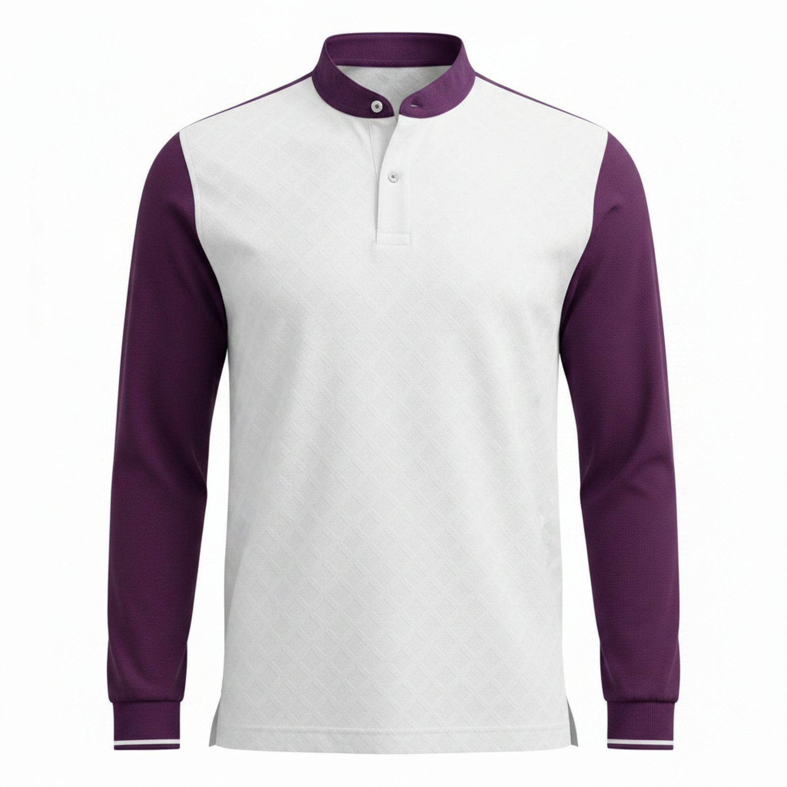 Mandarin full sleeve new design 7 Mens-Casual-Full-Seleeve-Polo-Shirt-2 - Image 1