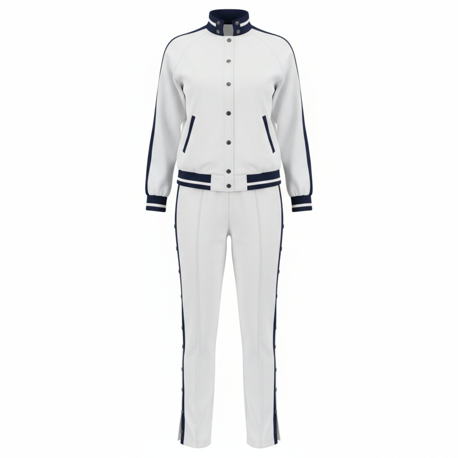 Womens snap button tracksuit Womens-Semi-Custom-Tracksuite-1 - Image 1